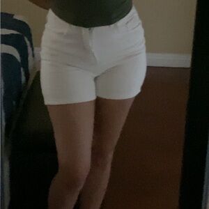 High waisted White shorts